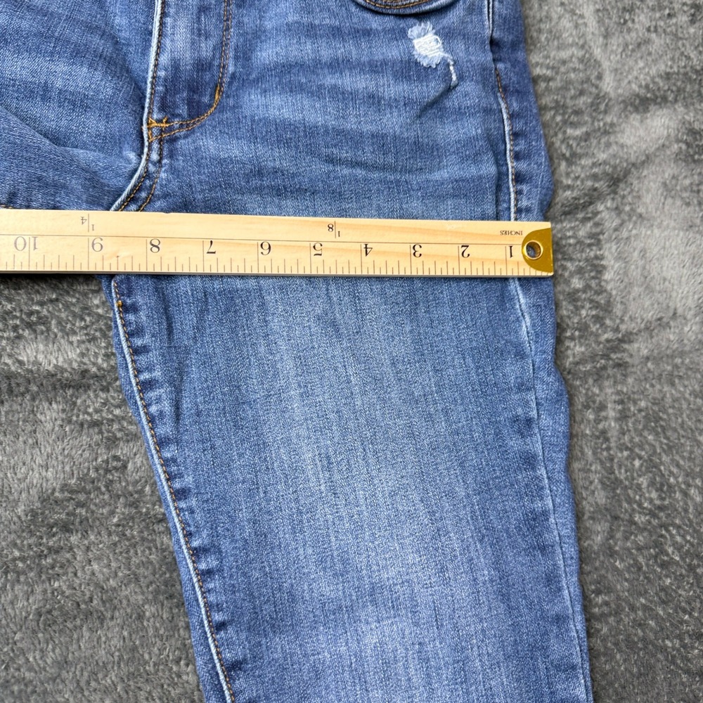 STS Blue Distressed Frayed Hem Ankle Skinny Jeans Denim Womens Size 26 - Picture 7 of 15